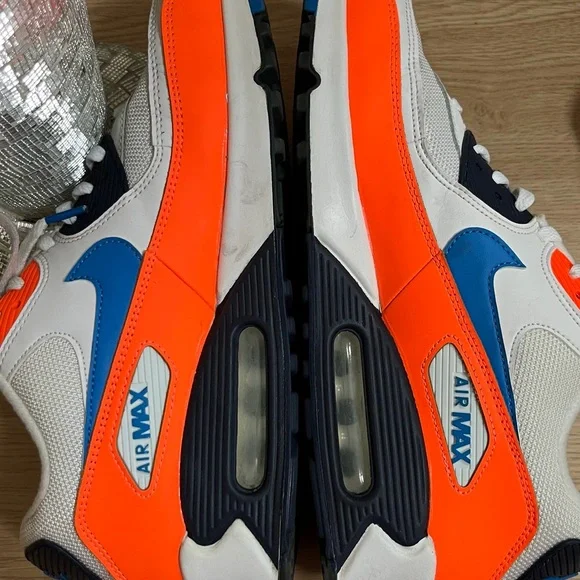 Nike Sneaker Nike Air Max 90 White Orange Blue Nike Shoes Nike Air
